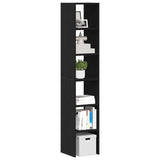 Boekenkasten 2st stapelbaar 30x30x80cm bewerkt hout zwart eiken - AllerleiShop