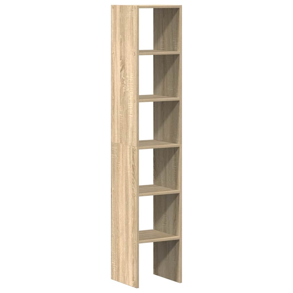 Boekenkasten 2 st 30x30x80 cm bewerkt hout sonoma eiken - AllerleiShop