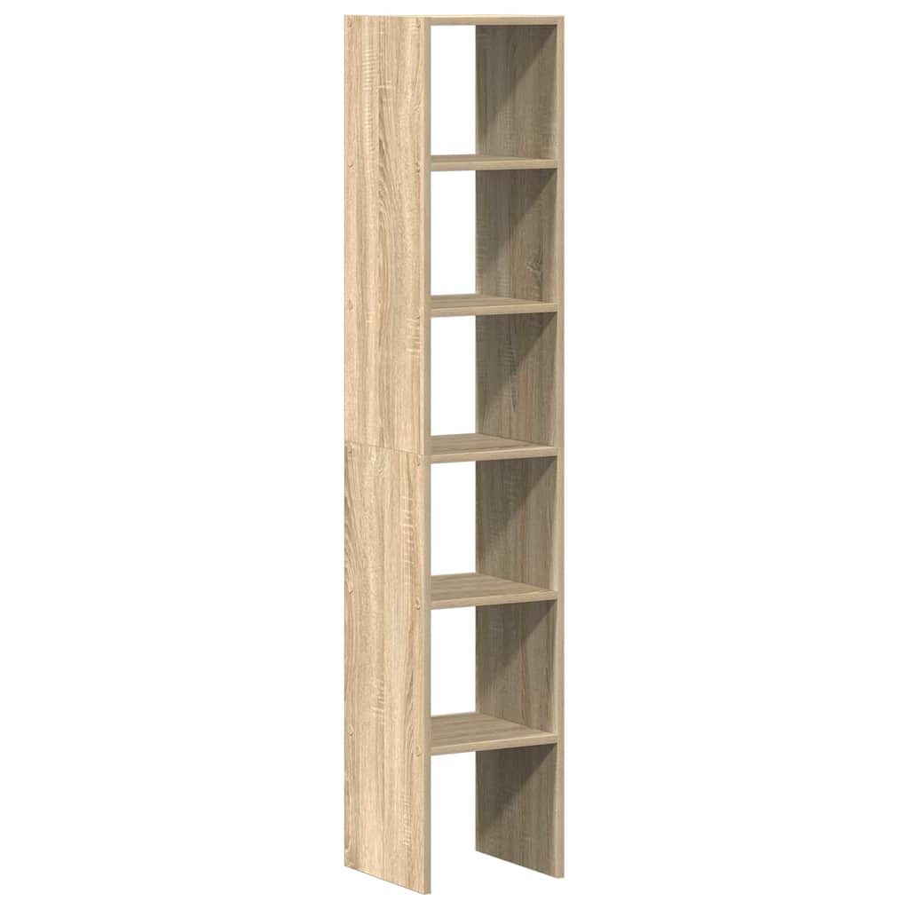 Boekenkasten 2 st 30x30x80 cm bewerkt hout sonoma eiken - AllerleiShop