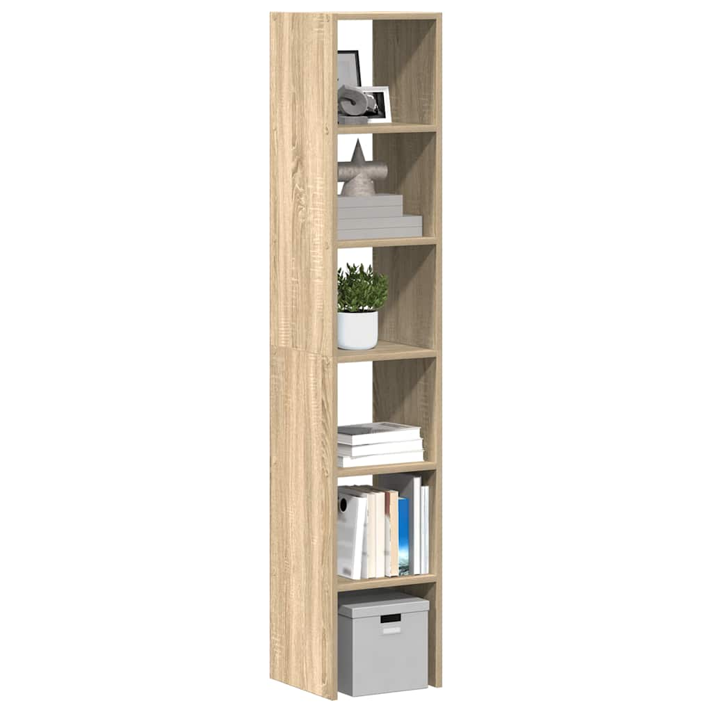 Boekenkasten 2 st 30x30x80 cm bewerkt hout sonoma eiken - AllerleiShop