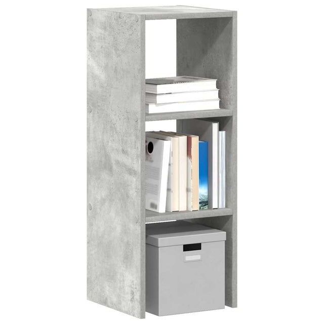 Boekenkast stapelbaar 30x30x80 cm bewerkt hout betongrijs - AllerleiShop