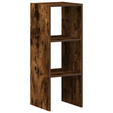 Boekenkast stapelbaar 30x30x80 cm bewerkt hout gerookt eiken - AllerleiShop