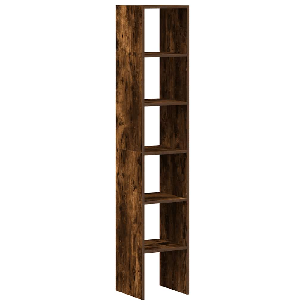 Boekenkasten 2 st 30x30x80 cm bewerkt hout gerookt eikenkleurig - AllerleiShop