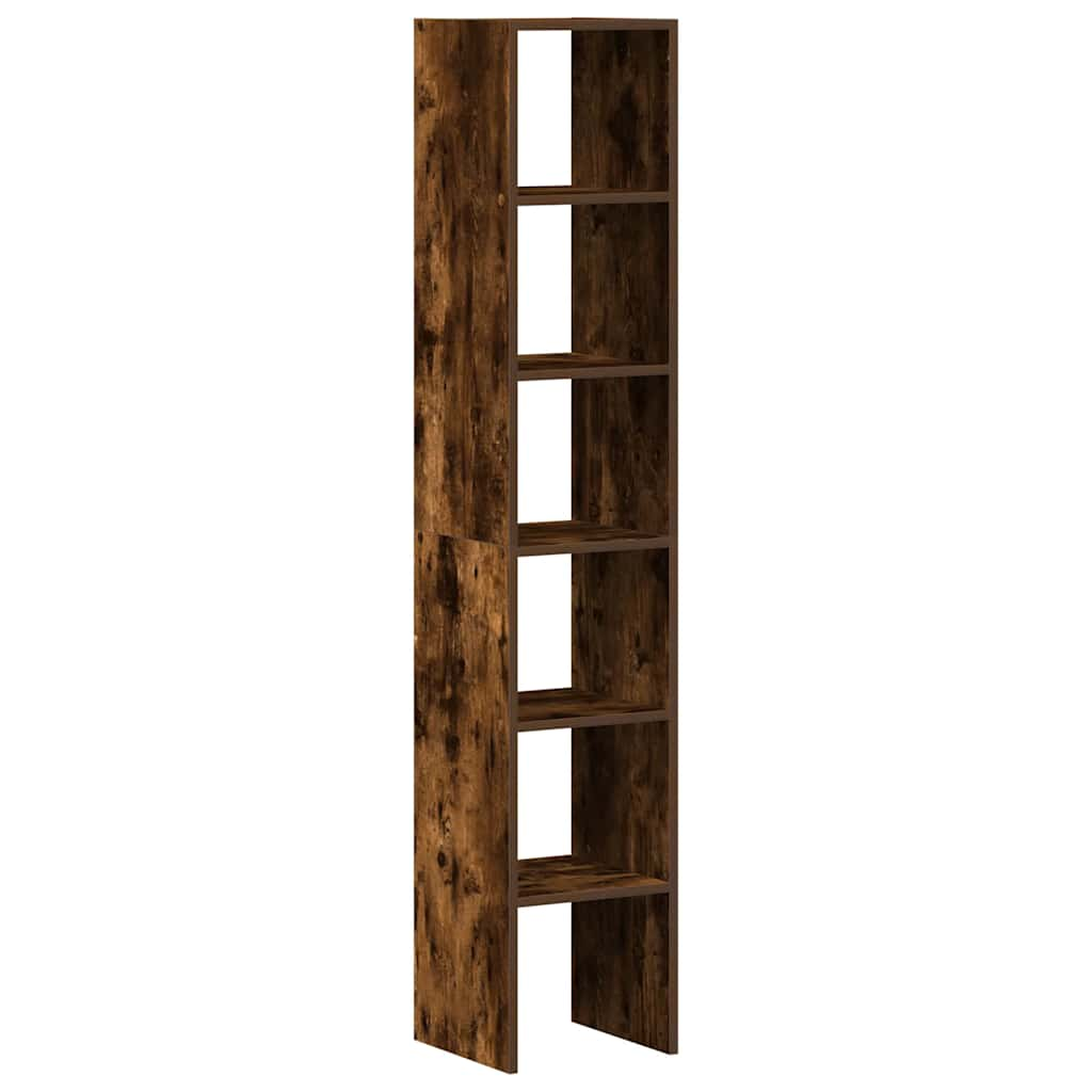 Boekenkasten 2 st 30x30x80 cm bewerkt hout gerookt eikenkleurig - AllerleiShop