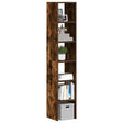 Boekenkasten 2 st 30x30x80 cm bewerkt hout gerookt eikenkleurig - AllerleiShop