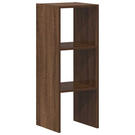 Boekenkast stapelbaar 30x30x80 cm bewerkt hout bruin eikenkleur - AllerleiShop