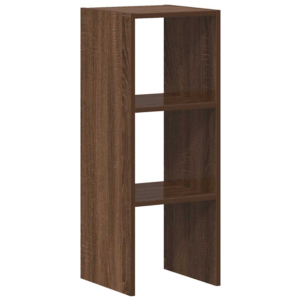 Boekenkast stapelbaar 30x30x80 cm bewerkt hout bruin eikenkleur - AllerleiShop