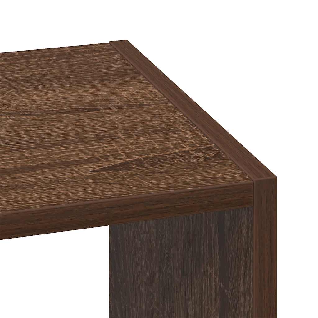 Boekenkasten 2st stapelbaar 30x30x80cm bewerkt hout bruin eiken - AllerleiShop