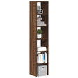 Boekenkasten 2st stapelbaar 30x30x80cm bewerkt hout bruin eiken - AllerleiShop