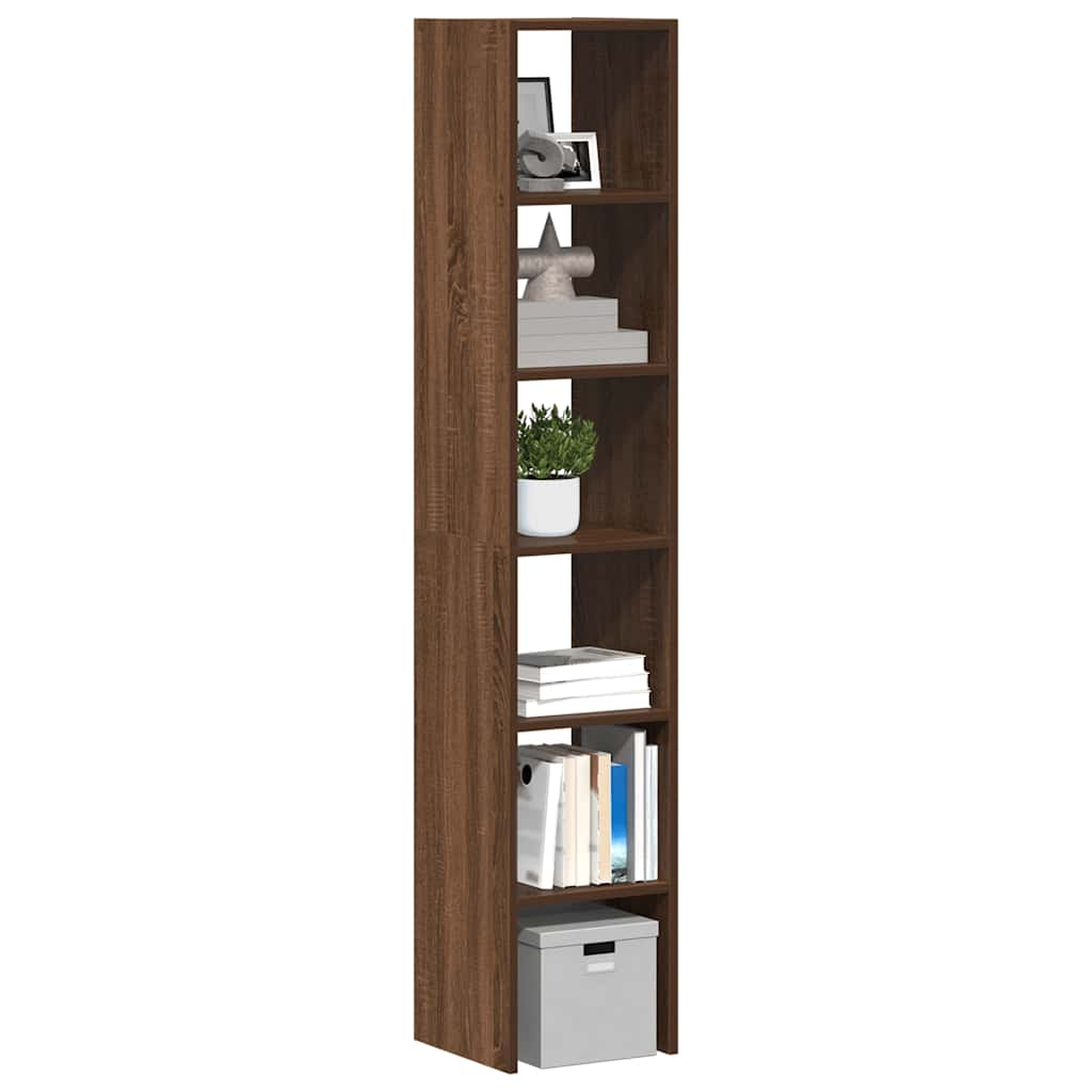 Boekenkasten 2st stapelbaar 30x30x80cm bewerkt hout bruin eiken - AllerleiShop