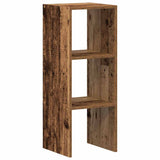 Boekenkast stapelbaar 30x30x80 cm bewerkt hout oud houtkleurig - AllerleiShop