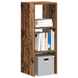 Boekenkast stapelbaar 30x30x80 cm bewerkt hout oud houtkleurig - AllerleiShop