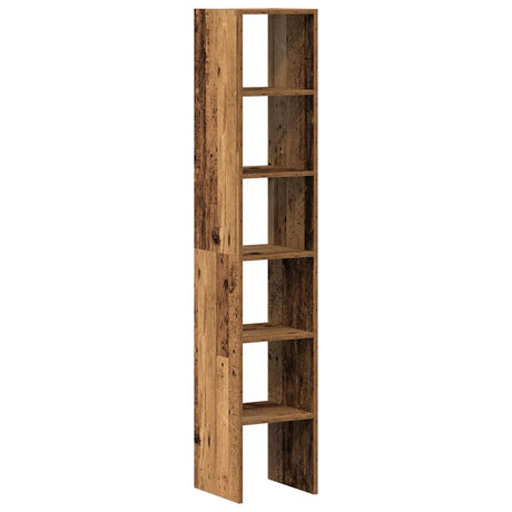 Boekenkasten 2 st stapelbaar 30x30x80 cm bewerkt hout oud hout - AllerleiShop