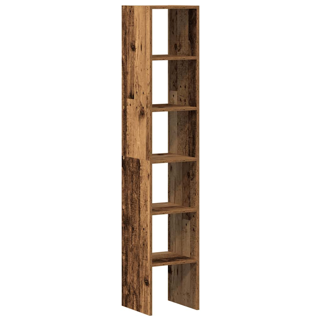 Boekenkasten 2 st stapelbaar 30x30x80 cm bewerkt hout oud hout - AllerleiShop