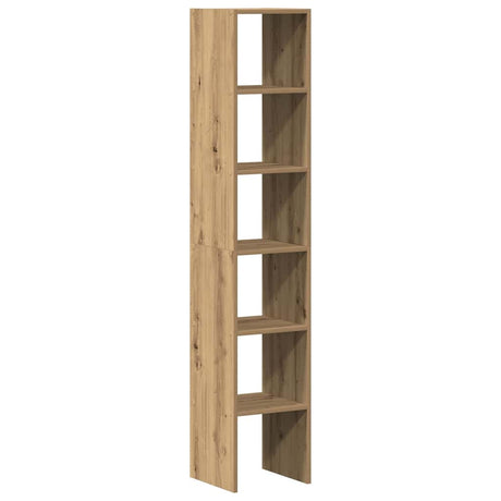 Boekenkasten 2 st 30x30x80 cm bewerkt hout artisanaal eiken - AllerleiShop