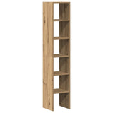 Boekenkasten 2 st 30x30x80 cm bewerkt hout artisanaal eiken - AllerleiShop