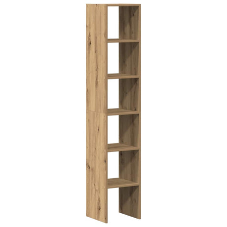 Boekenkasten 2 st 30x30x80 cm bewerkt hout artisanaal eiken - AllerleiShop