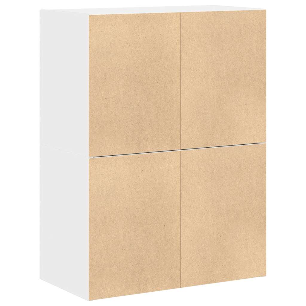 Kasten met 2 lades 2 st 60x31x40 cm bewerkt hout wit - AllerleiShop