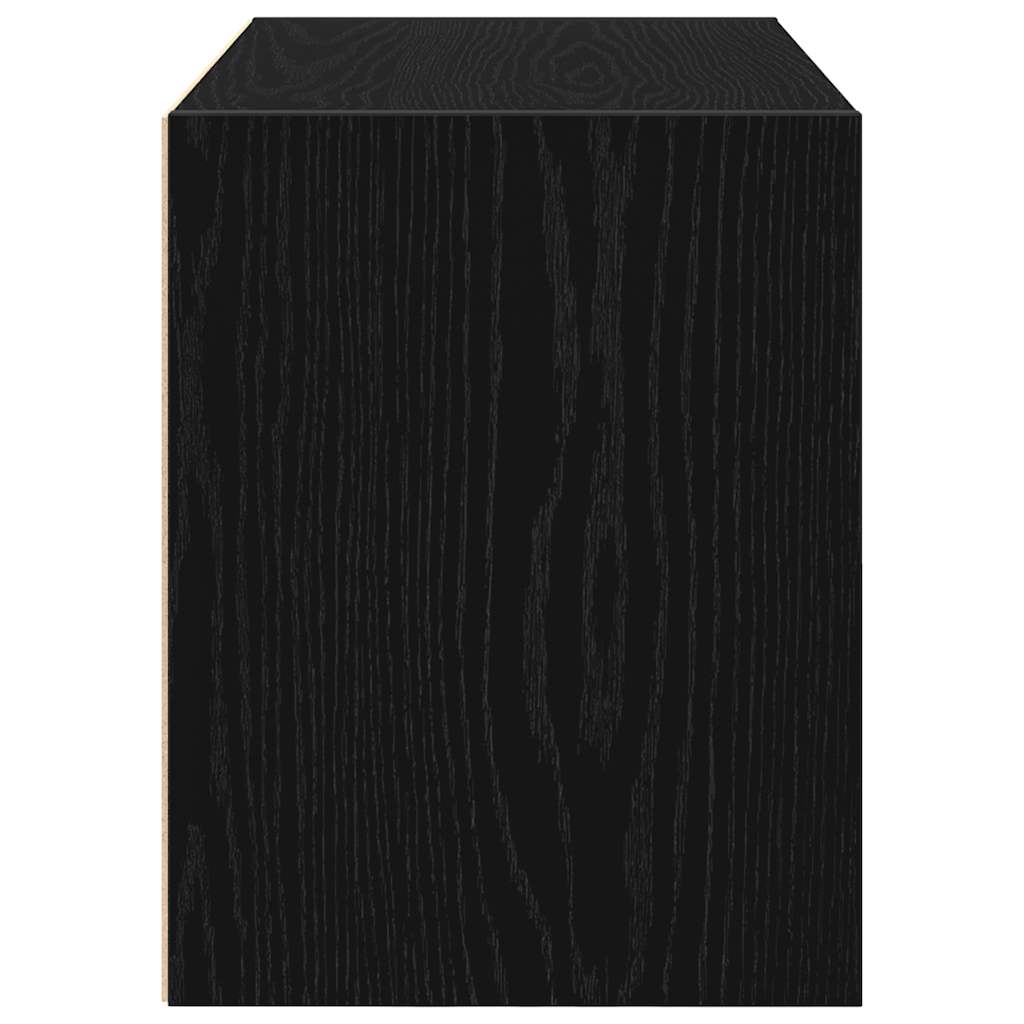 Kast met 2 lades 60x31x40 cm bewerkt hout zwart eikenkleurig - AllerleiShop