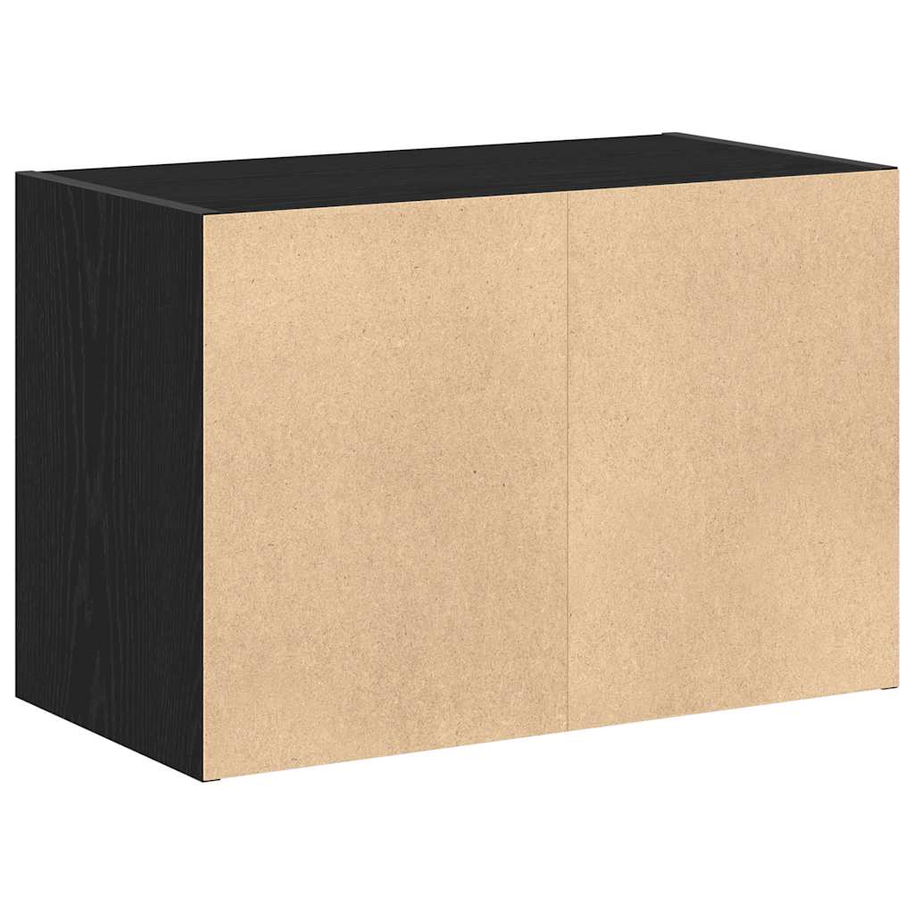 Kast met 2 lades 60x31x40 cm bewerkt hout zwart eikenkleurig - AllerleiShop