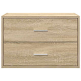 Kast met 2 lades 60x31x40 cm bewerkt hout sonoma eikenkleur - AllerleiShop