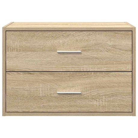 Kast met 2 lades 60x31x40 cm bewerkt hout sonoma eikenkleur - AllerleiShop