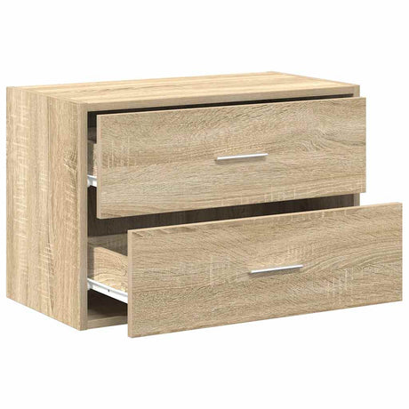 Kast met 2 lades 60x31x40 cm bewerkt hout sonoma eikenkleur - AllerleiShop