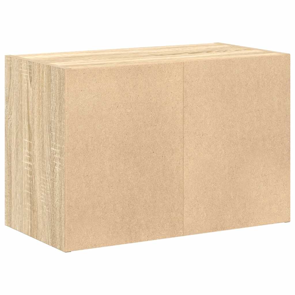 Kast met 2 lades 60x31x40 cm bewerkt hout sonoma eikenkleur - AllerleiShop