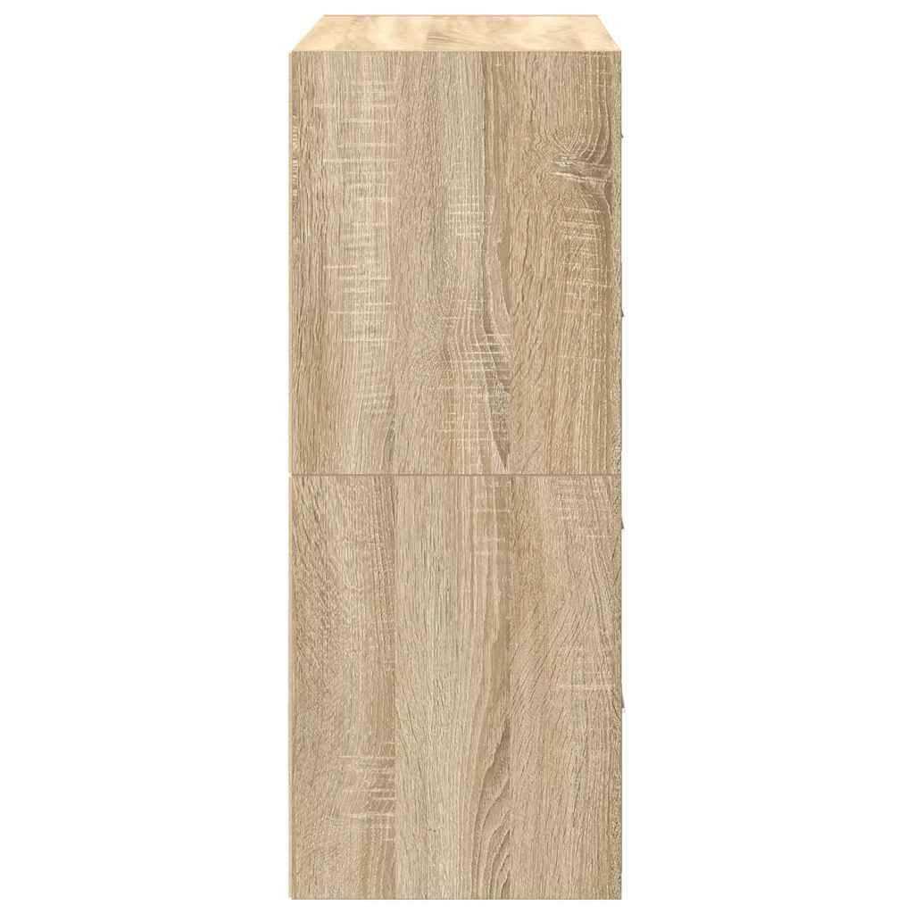 Kasten met 2 lades 2 st 60x31x40 cm bewerkt hout sonoma eiken - AllerleiShop