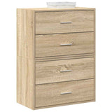 Kasten met 2 lades 2 st 60x31x40 cm bewerkt hout sonoma eiken - AllerleiShop