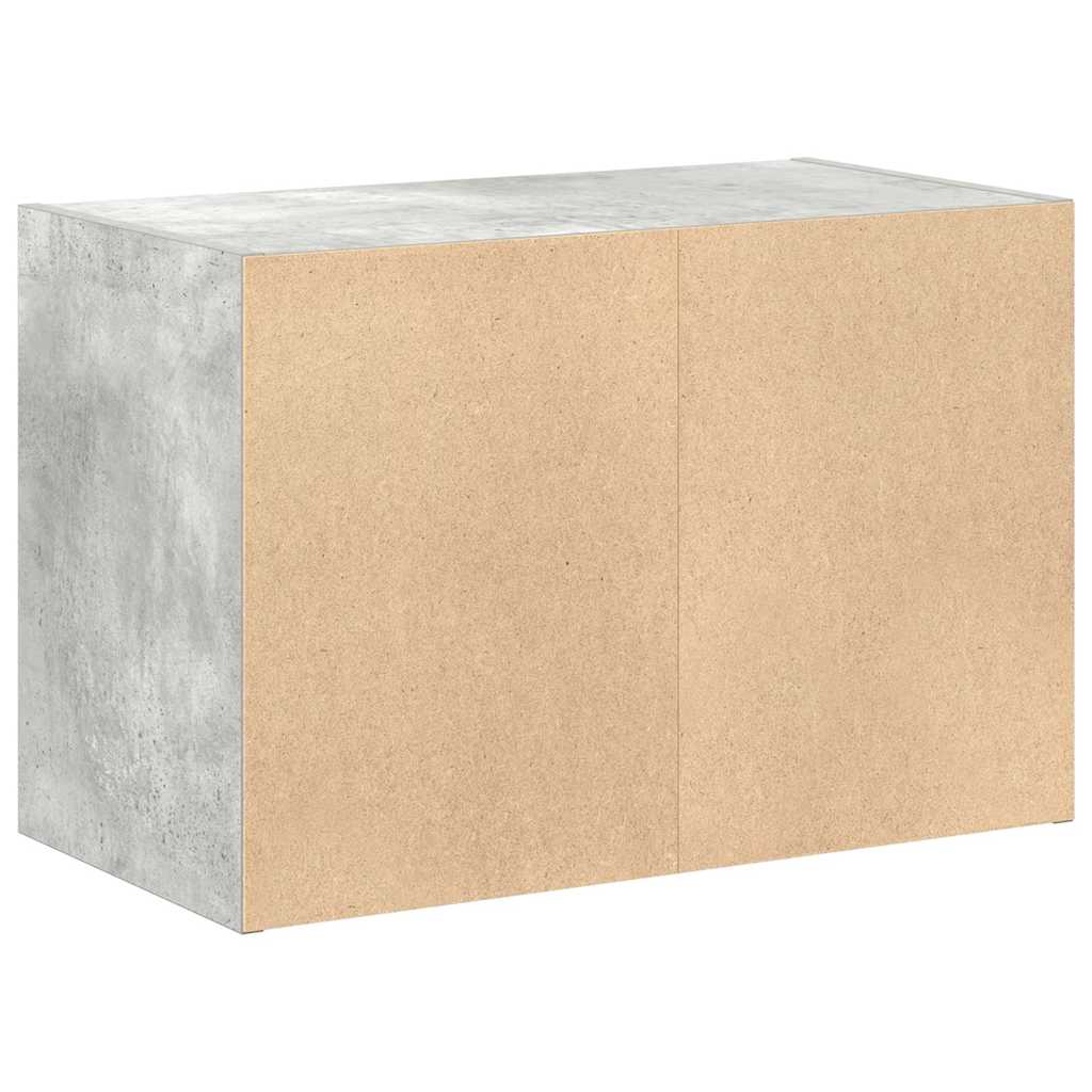 Kast met 2 lades 60x31x40 cm bewerkt hout betongrijs - AllerleiShop