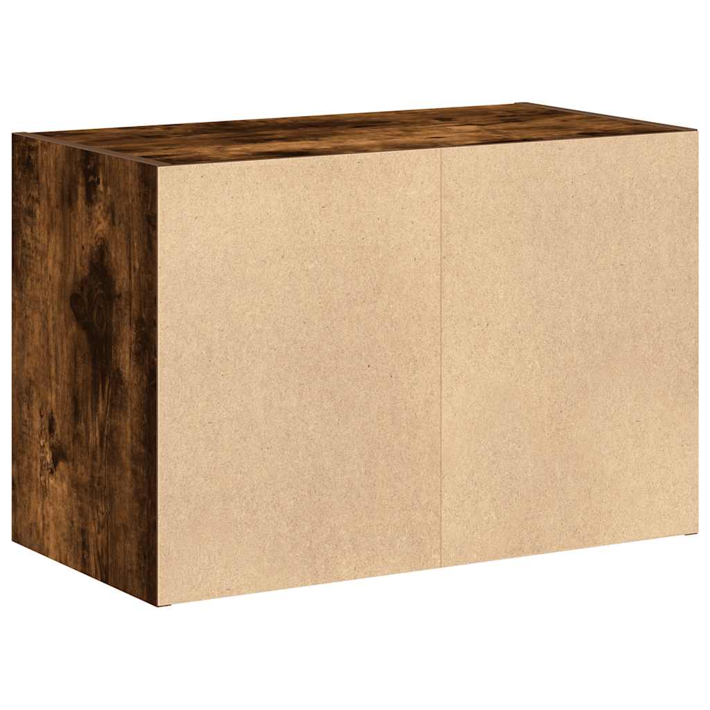 Kast met 2 lades 60x31x40 cm bewerkt hout gerookt eikenkleurig - AllerleiShop