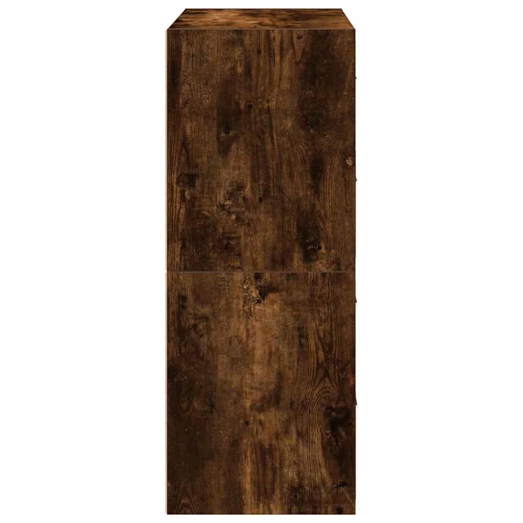 Kasten met 2 lades 2 st 60x31x40 cm bewerkt hout gerookt eiken - AllerleiShop