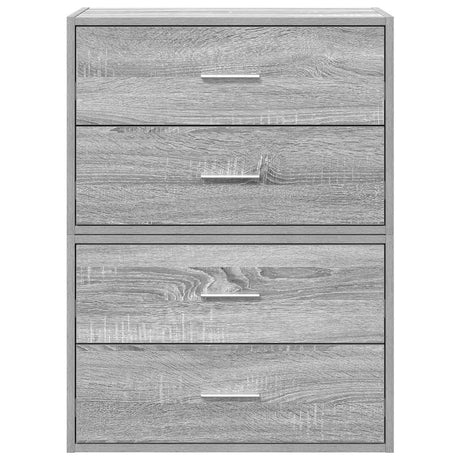 Kasten met 2 lades 2 st 60x31x40 cm bewerkt hout grijs sonoma - AllerleiShop