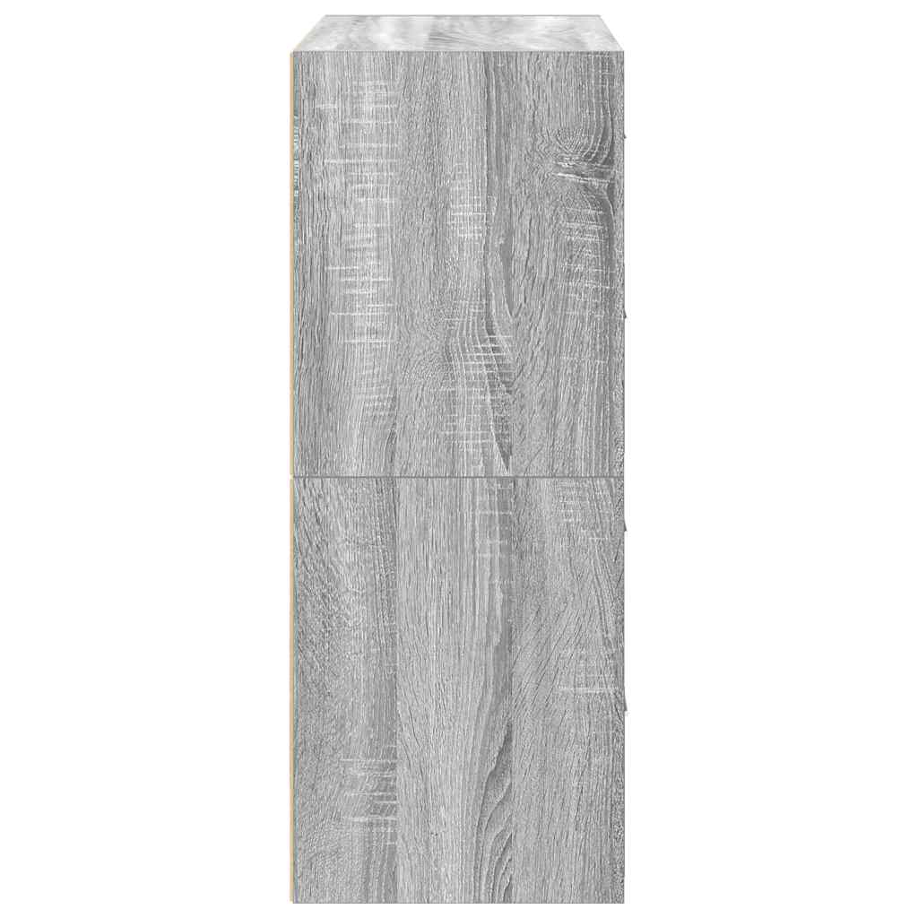 Kasten met 2 lades 2 st 60x31x40 cm bewerkt hout grijs sonoma - AllerleiShop