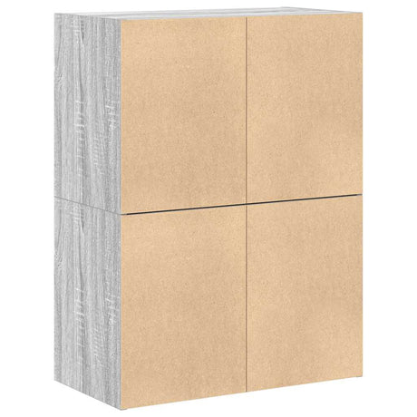 Kasten met 2 lades 2 st 60x31x40 cm bewerkt hout grijs sonoma - AllerleiShop