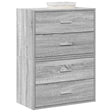 Kasten met 2 lades 2 st 60x31x40 cm bewerkt hout grijs sonoma - AllerleiShop