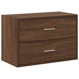 Kast met 2 lades 60x31x40 cm bewerkt hout bruin eikenkleurig - AllerleiShop