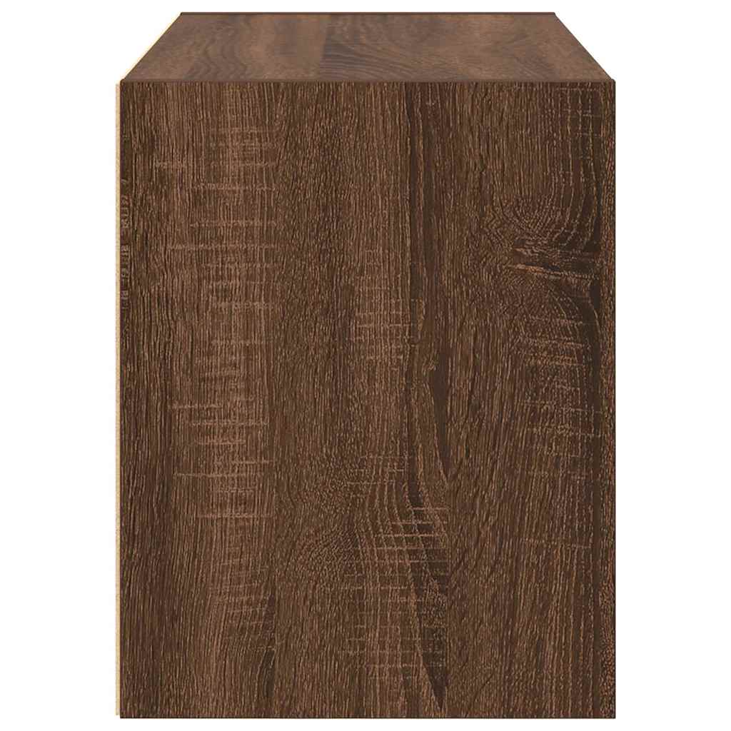 Kast met 2 lades 60x31x40 cm bewerkt hout bruin eikenkleurig - AllerleiShop