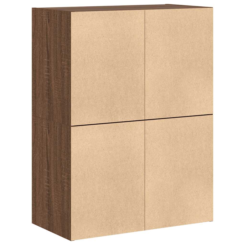 Kasten met 2 lades 2 st 60x31x40 cm bewerkt hout bruin eiken - AllerleiShop