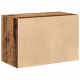 Kast met 2 lades 60x31x40 cm bewerkt hout oud houtkleurig - AllerleiShop