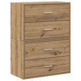 Kasten met 2 lades 2st 60x31x40cm bewerkt hout artisanaal eiken - AllerleiShop