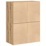 Kasten met 2 lades 2st 60x31x40cm bewerkt hout artisanaal eiken - AllerleiShop