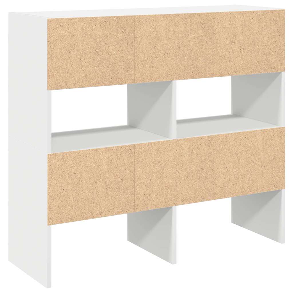 Schoenenrekken 2 st stapelbaar 89,5x30x40 cm wit - AllerleiShop