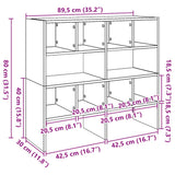 Schoenenrekken 2 st stapelbaar 89,5x30x40 cm bruin eikenkleur - AllerleiShop