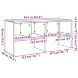 Schoenenrek stapelbaar 89,5x30x40 cm sonoma eikenkleurig - AllerleiShop