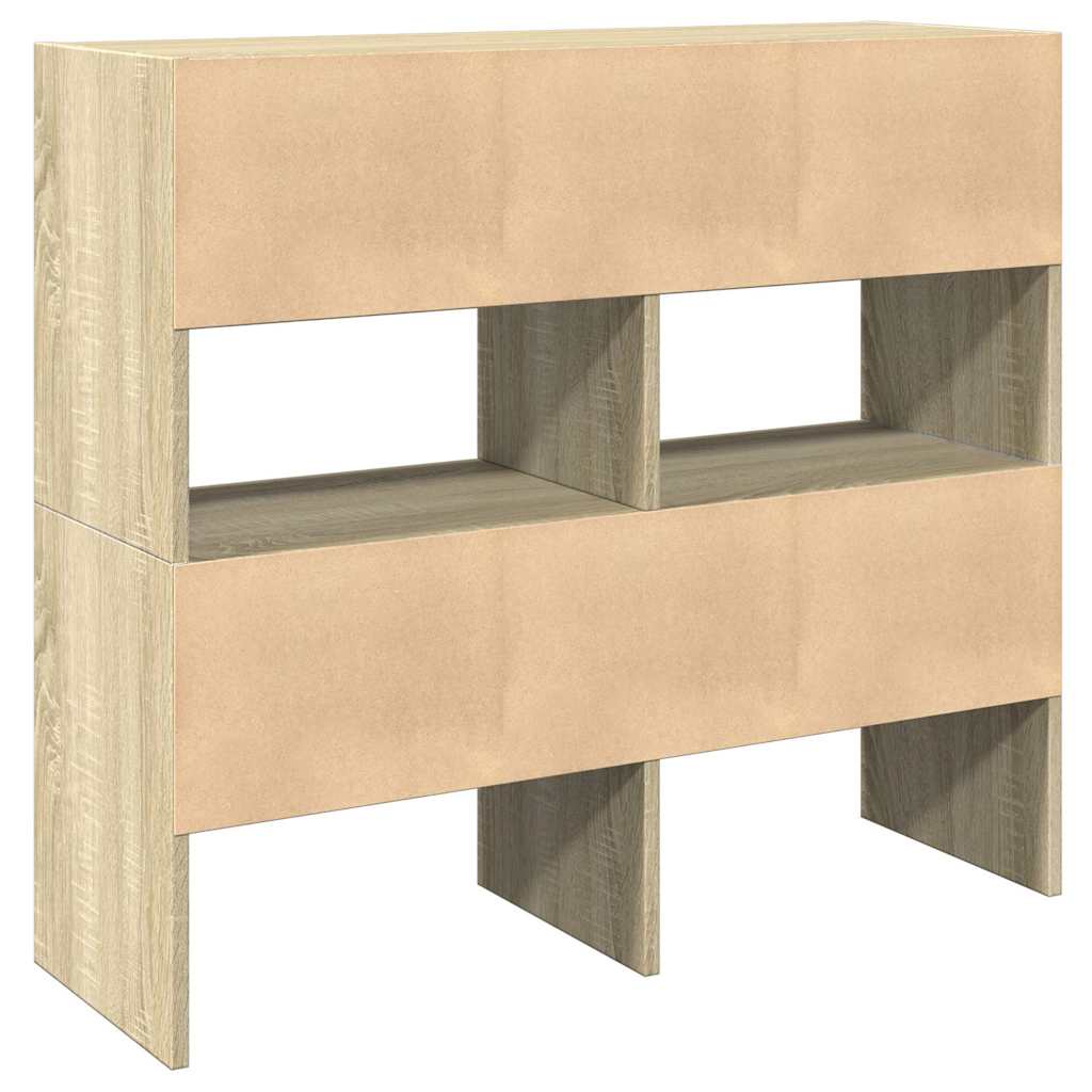 Schoenenrekken 2 st stapelbaar 89,5x30x40 cm sonoma eikenkleur - AllerleiShop