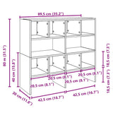 Schoenenrekken 2 st stapelbaar 89,5x30x40 cm sonoma eikenkleur - AllerleiShop