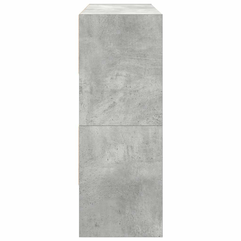 Schoenenrekken 2 st stapelbaar 89,5x30x40 cm betongrijs - AllerleiShop