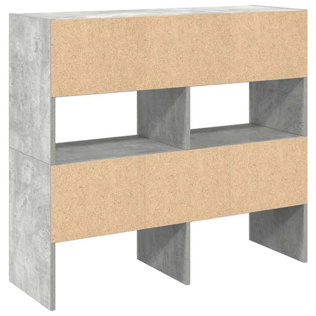 Schoenenrekken 2 st stapelbaar 89,5x30x40 cm betongrijs - AllerleiShop